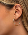 HOOPS NOELE L GOLD PLATED