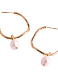 Hoops Noele L Plata con Perlas Redondas