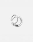 Cala ear cuff by PIERETTI in silver-plated finish, handcrafted no-piercing ear jewelry