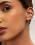 Silver 925 Cala ear cuff by PIERETTI, minimalist no-piercing ear cuff, handcrafted design