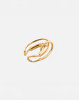 Clau twisted ear cuff by PIERETTI in 18K gold plating, handcrafted no piercing ear cuff