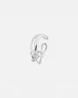 Colette twisted small ear cuff by PIERETTI in silver plating, handcrafted no piercing ear cuff