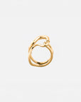 Cristine ring by PIERETTI in gold plating, polished finish with clean modern design