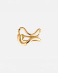 Cristine ring by PIERETTI in 18K gold plating, handcrafted gold-plated ring with modern design