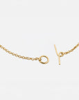 Celine pendant necklace by PIERETTI, polished gold-plated chain and pendant detail