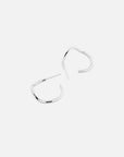 Noele Medium Silver Wave Hoops Earrings