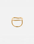 Ninon ring by PIERETTI in gold plating, polished finish with clean modern design