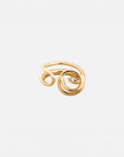 Coraline zirconia ring by PIERETTI in gold plating, handcrafted elegant ring with zirconia stone