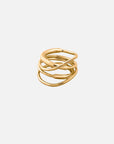 Cameron double gold ring