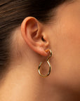 Claudine con zirconia pendientes oro