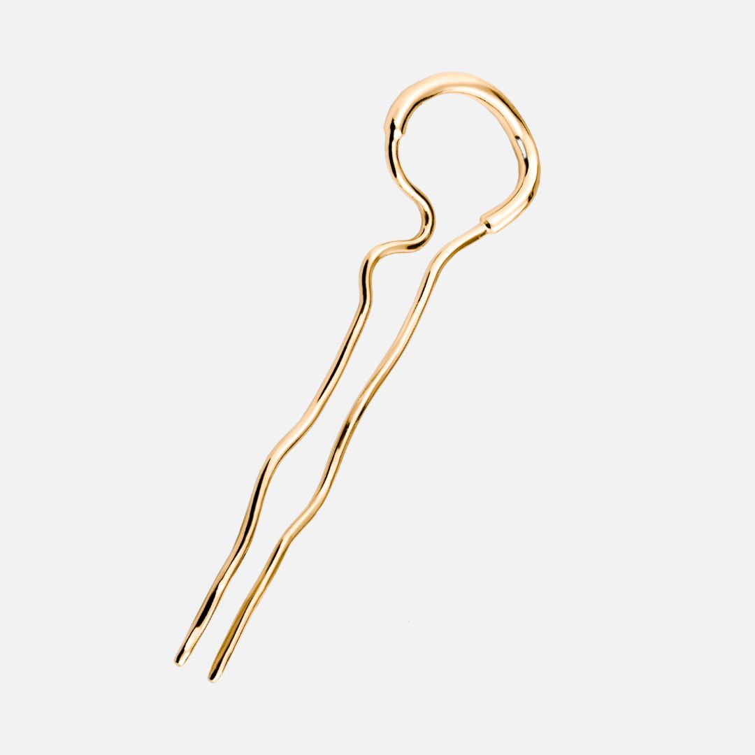 Hair pin color oro 18 kt para crear recogidos perfectos Pieretti Joyas