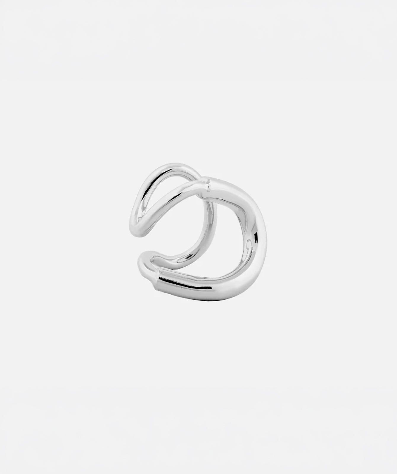 Cala ear cuff by PIERETTI in silver-plated finish, handcrafted no-piercing ear jewelry