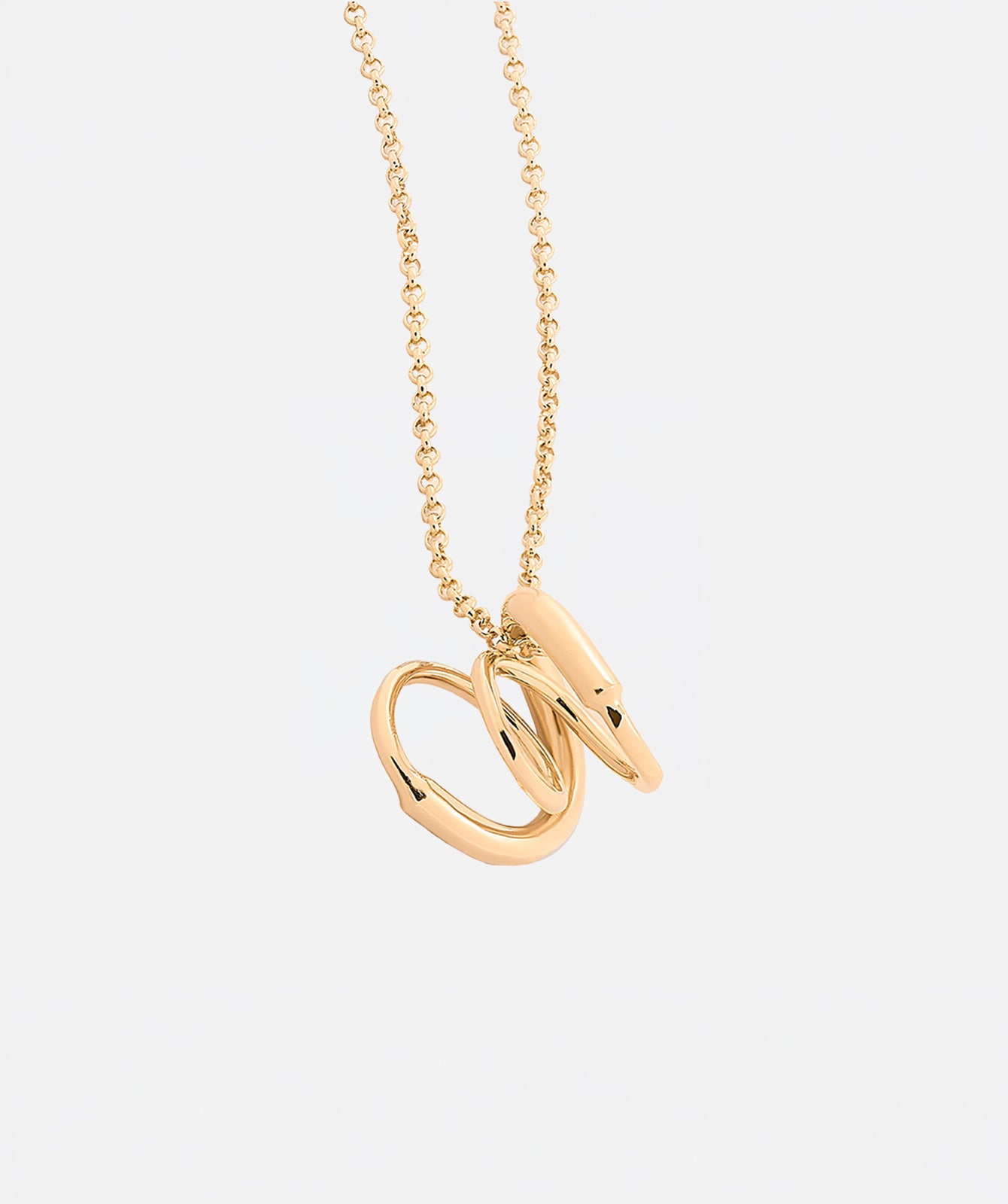 Celine pendant chain necklace by PIERETTI in 18K gold plating, handcrafted gold necklace