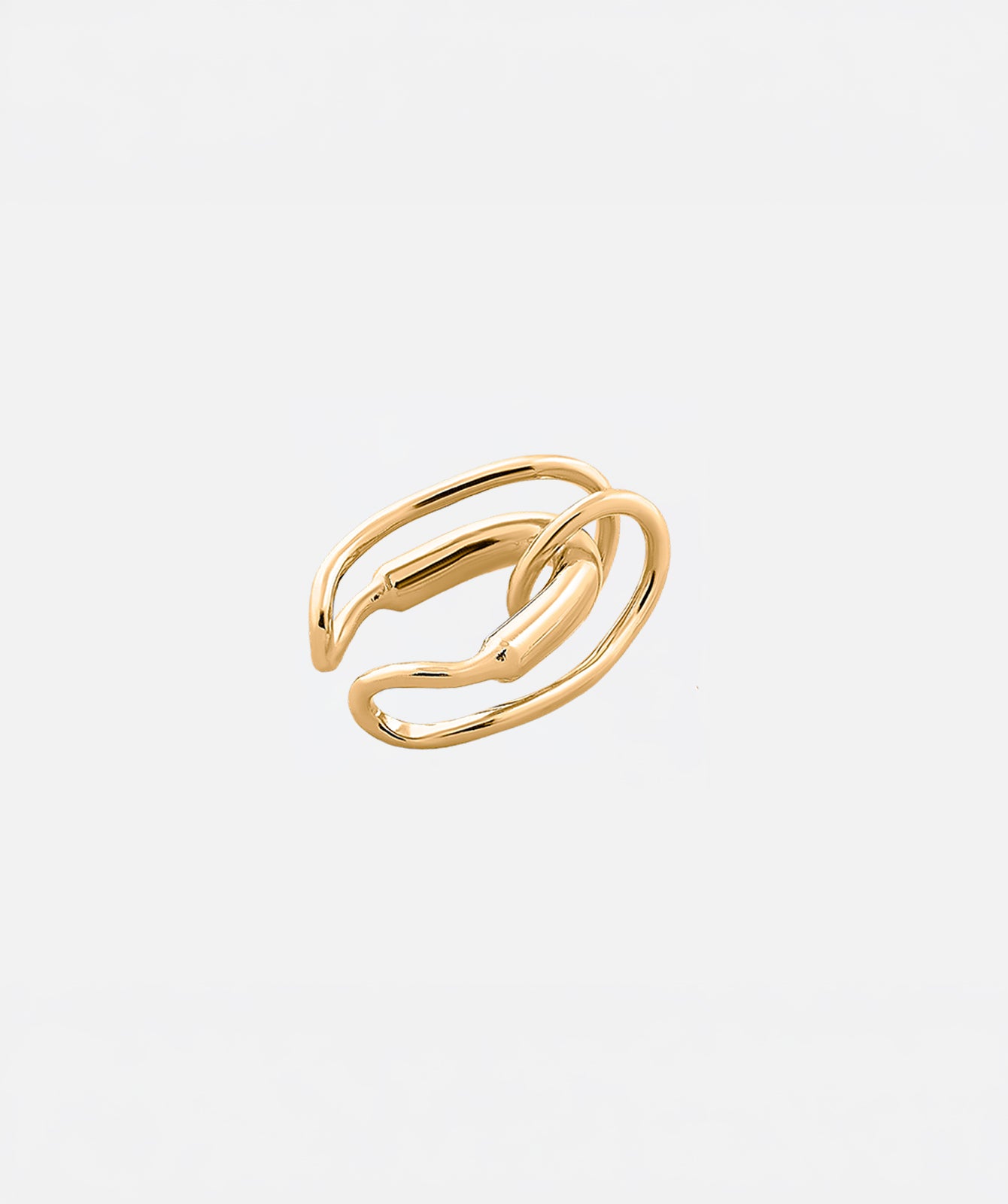 Clau twisted ear cuff by PIERETTI in 18K gold plating, handcrafted no piercing ear cuff