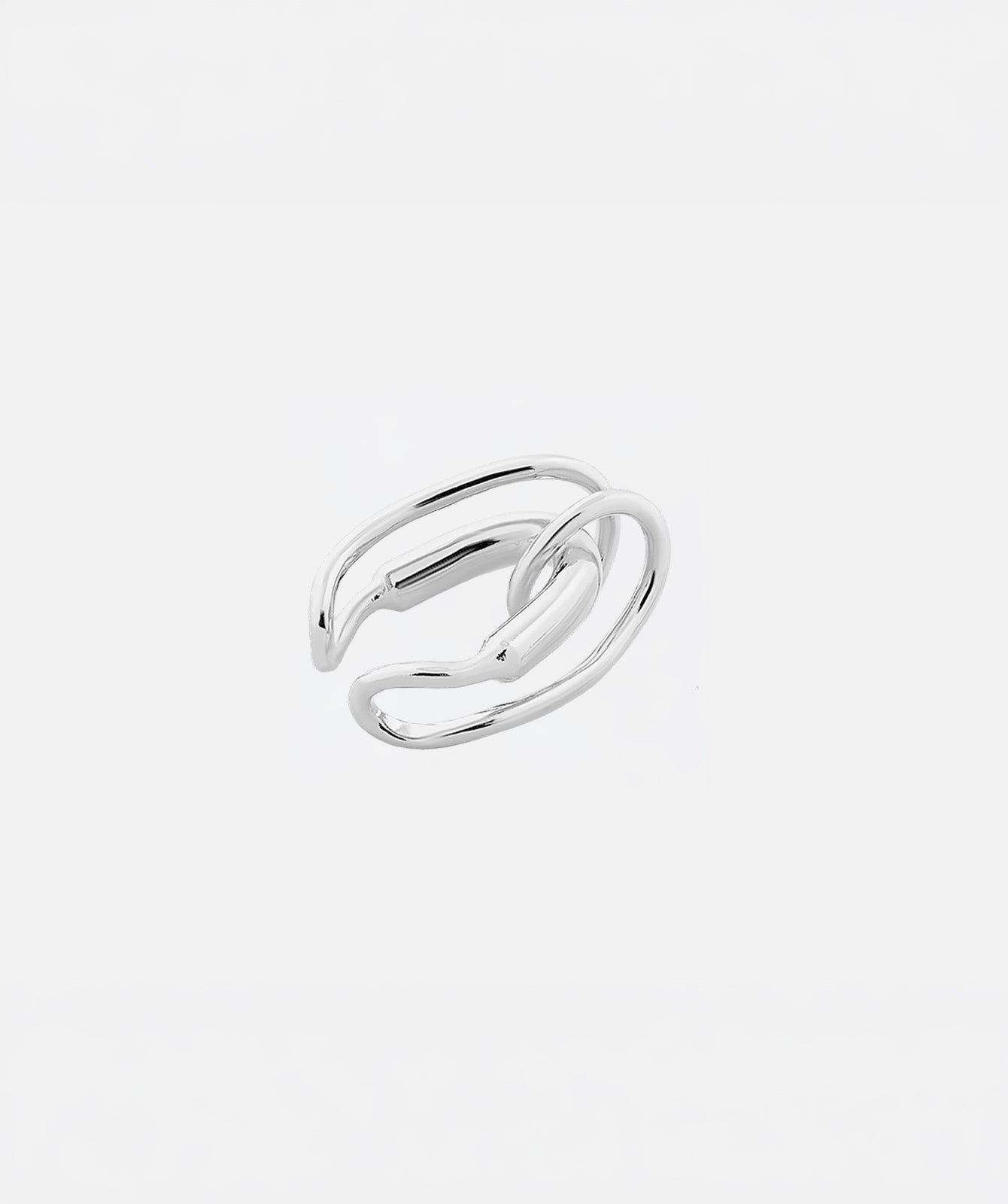 Clau twisted ear cuff by PIERETTI in silver plating, handcrafted no piercing ear cuff