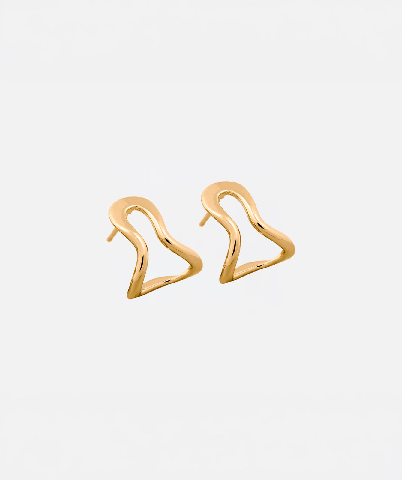 Conchi gold huggie earrings by PIERETTI in 18K gold plating