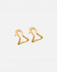 Conchi gold huggie earrings by PIERETTI in 18K gold plating