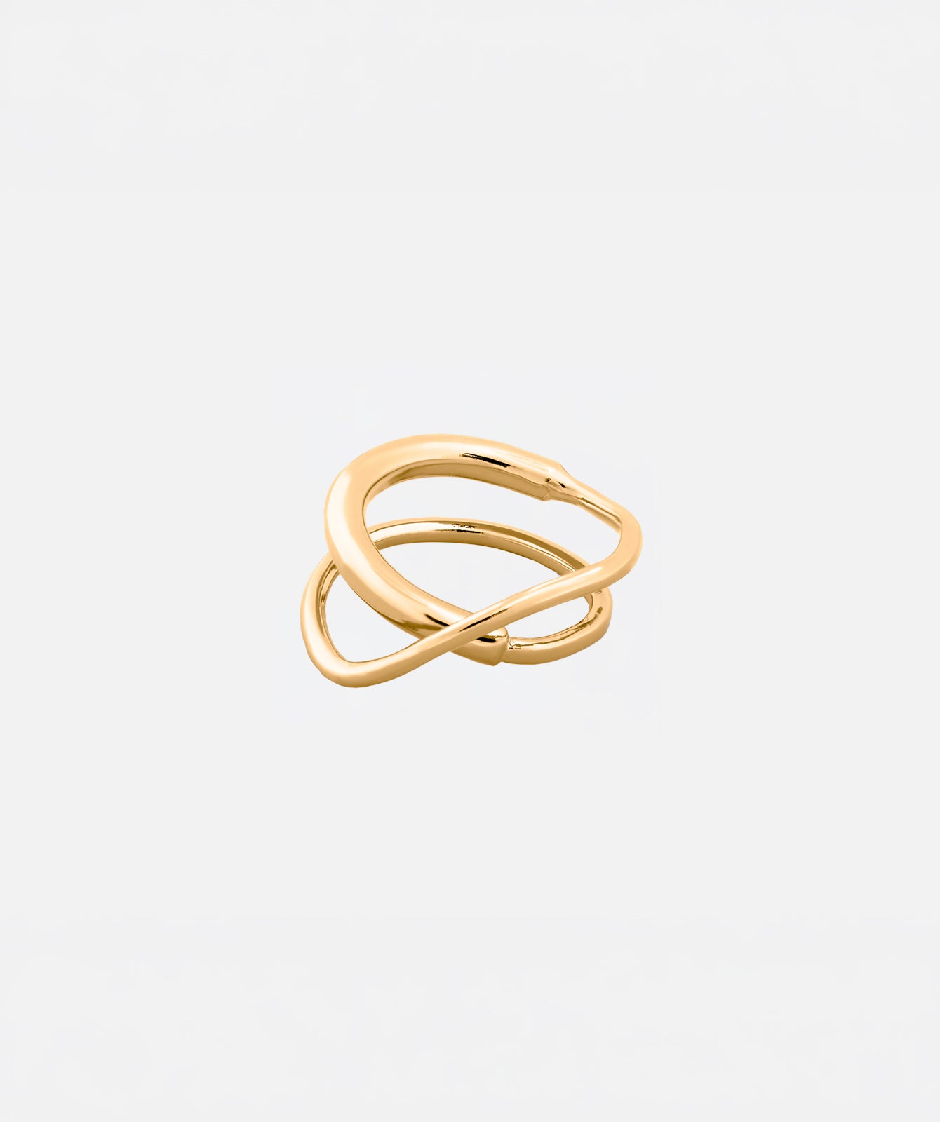 Cameron gold ring by PIERETTI in 18K gold plating, handcrafted gold-plated ring with modern design
