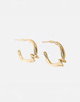 Claudette gold hoop earrings M by PIERETTI in 18K gold plating, handcrafted medium gold hoops available worldwide