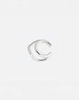 Naeva double ear cuff by PIERETTI in silver plating, handcrafted no piercing ear cuff