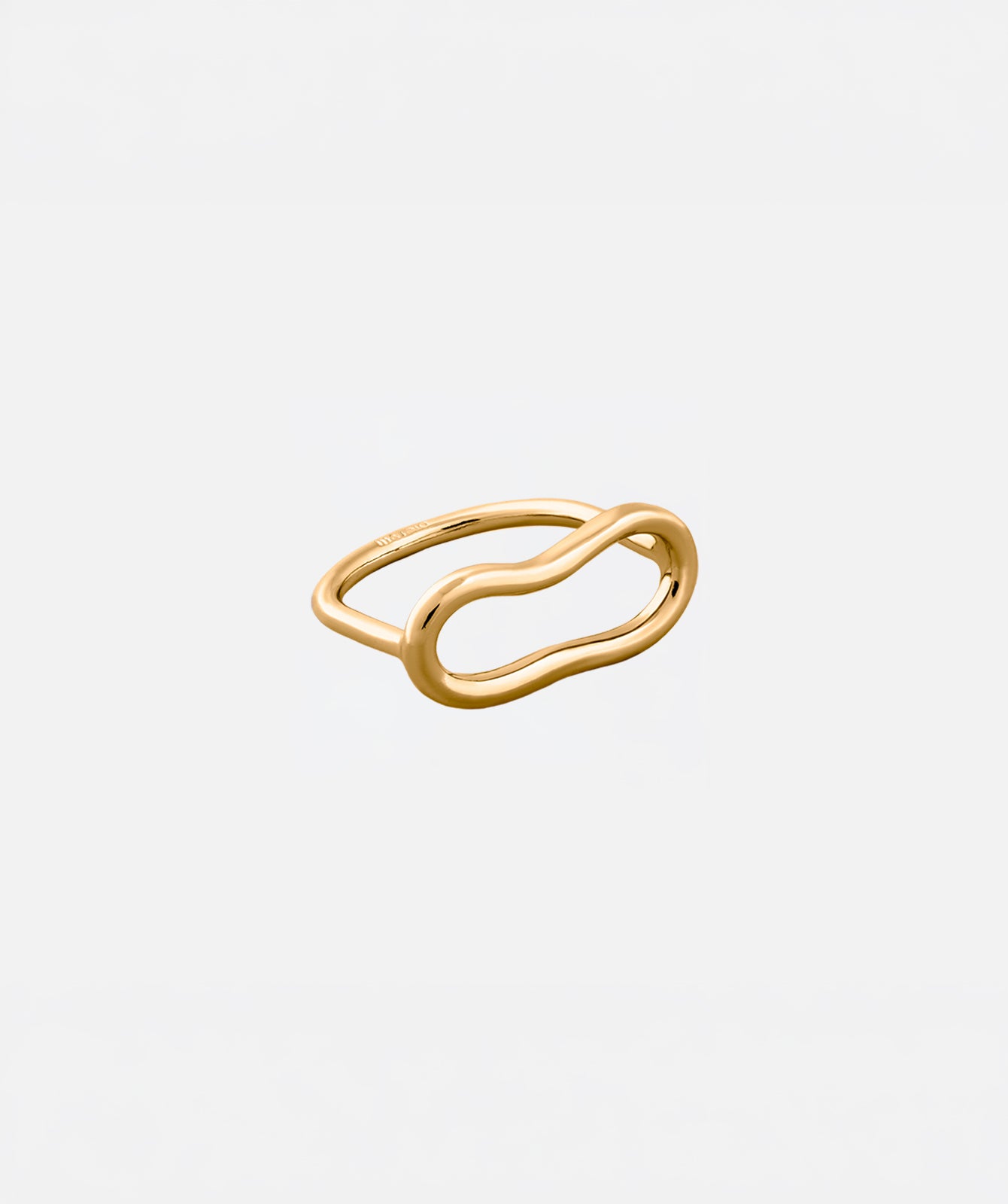 Ninon ring by PIERETTI in 18K gold plating, handcrafted gold-plated ring with modern design