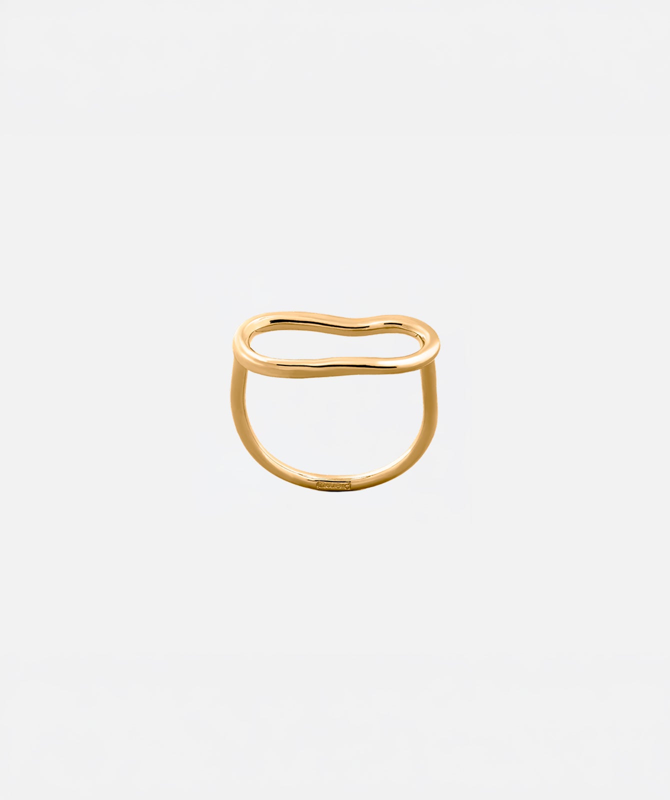Ninon ring by PIERETTI in gold plating, polished finish with clean modern design