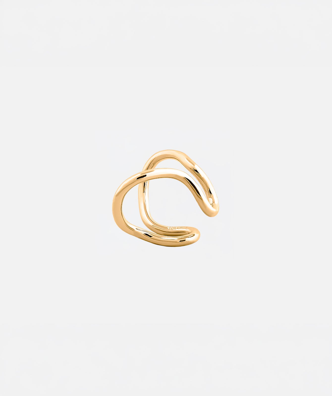 Nora gold ear cuff by PIERETTI in 18K gold plating, handcrafted no piercing ear cuff