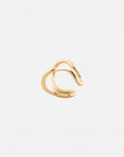 Nora gold ear cuff by PIERETTI in 18K gold plating, handcrafted no piercing ear cuff
