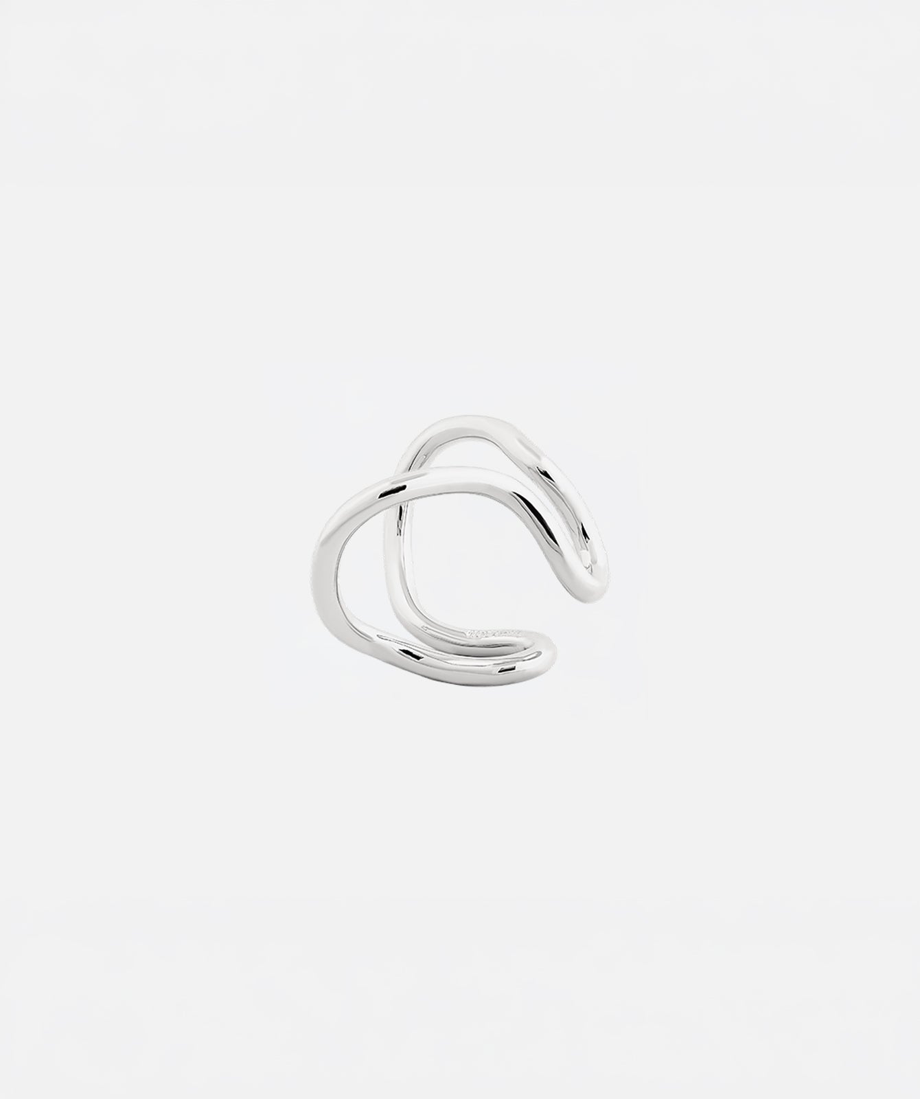 Nora silver ear cuff by PIERETTI, handcrafted no piercing ear cuff with modern design