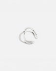 Nora silver ear cuff by PIERETTI, handcrafted no piercing ear cuff with modern design