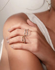 Anillo de Plata Naeva Doble Onda